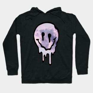 Pink Sky Drippy Smiley Face Hoodie